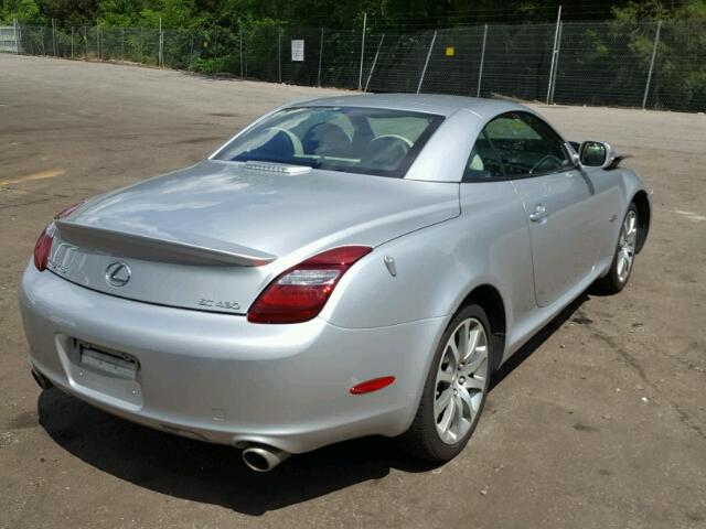 JTHFN45Y199020623 - 2009 LEXUS SC 430 SILVER photo 4