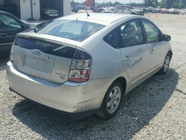 JTDKB20U053087860 - 2005 TOYOTA PRIUS SILVER photo 4