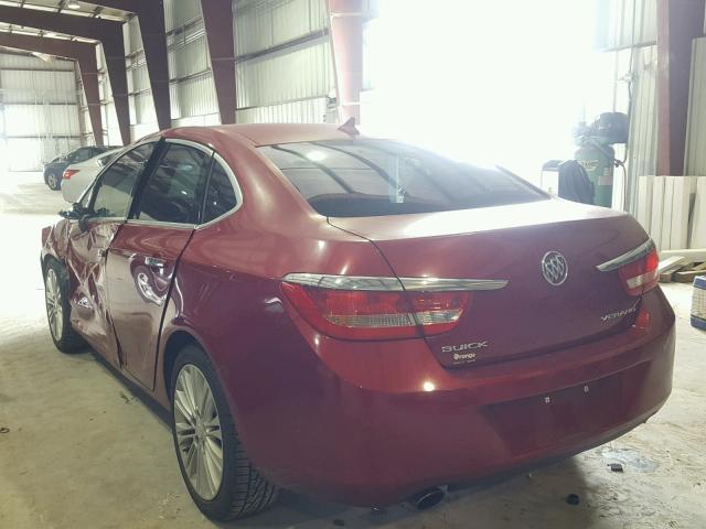 1G4PP5SK0D4187725 - 2013 BUICK VERANO RED photo 3