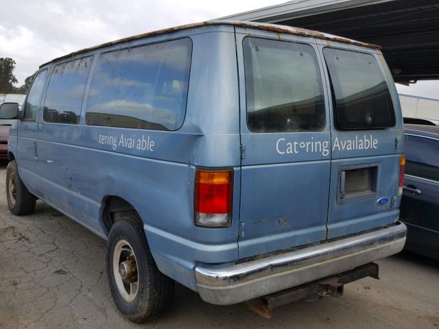 1FMHE31G7NHB37832 - 1992 FORD ECONOLINE BLUE photo 3