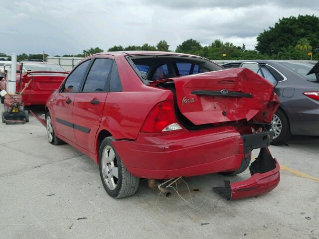 1FAFP33P91W212125 - 2001 FORD FOCUS LX RED photo 3