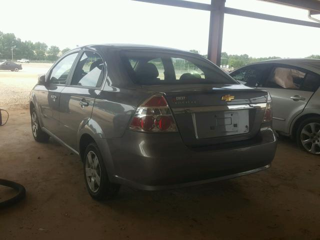KL1TD5DE8BB230730 - 2011 CHEVROLET AVEO LS GRAY photo 3