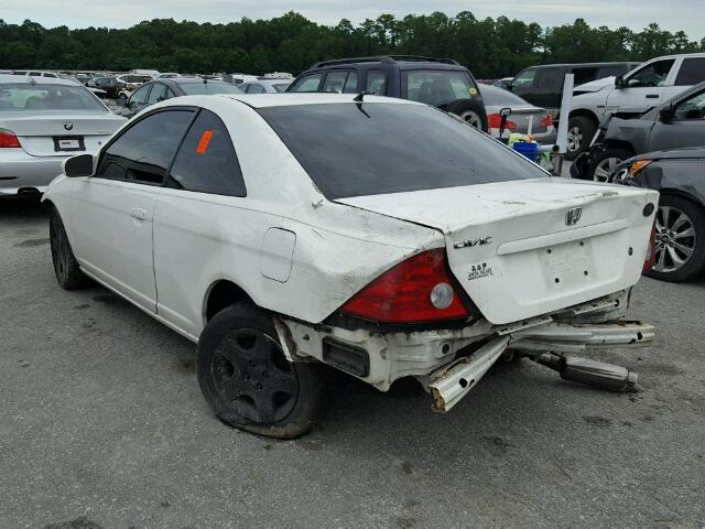 1HGEM21924L052027 - 2004 HONDA CIVIC EX WHITE photo 3