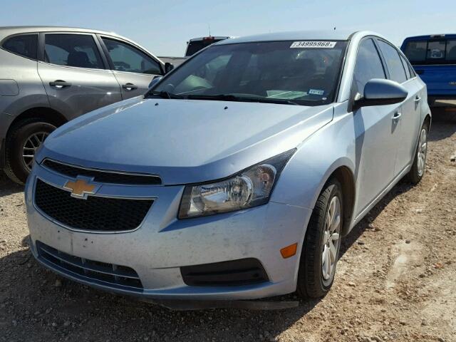 1G1PF5S94B7103267 - 2011 CHEVROLET CRUZE LT BLUE photo 2