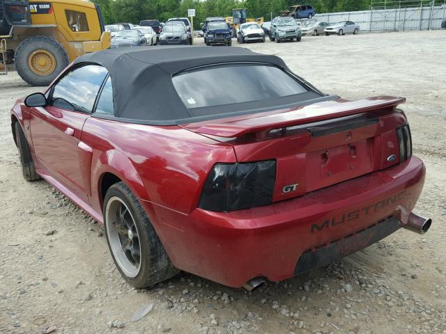 1FAFP45X23F320303 - 2003 FORD MUSTANG GT RED photo 3