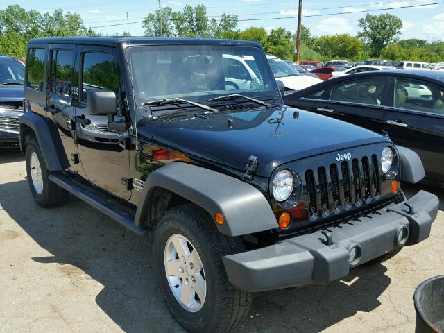 1C4BJWDG3DL691139 - 2013 JEEP WRANGLER U BLACK photo 1