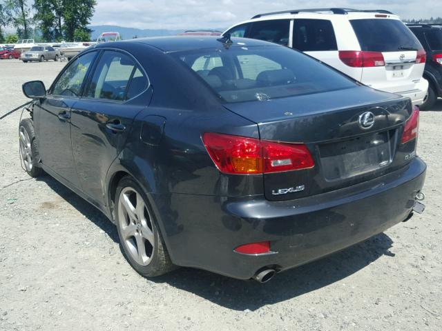 JTHBE262372009058 - 2007 LEXUS IS 350 GRAY photo 3