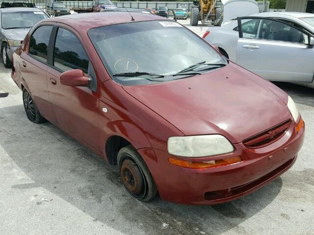 KL1TD52675B479844 - 2005 CHEVROLET AVEO BASE BURGUNDY photo 1