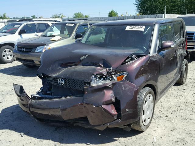 JTLKE50E181046935 - 2008 TOYOTA SCION XB PURPLE photo 9