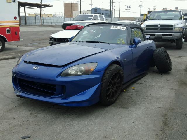 JHMAP21487S004355 - 2007 HONDA S2000 BLUE photo 2