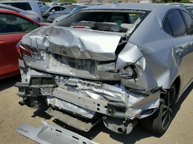 JTHBK262585064247 - 2008 LEXUS IS 250 SILVER photo 9