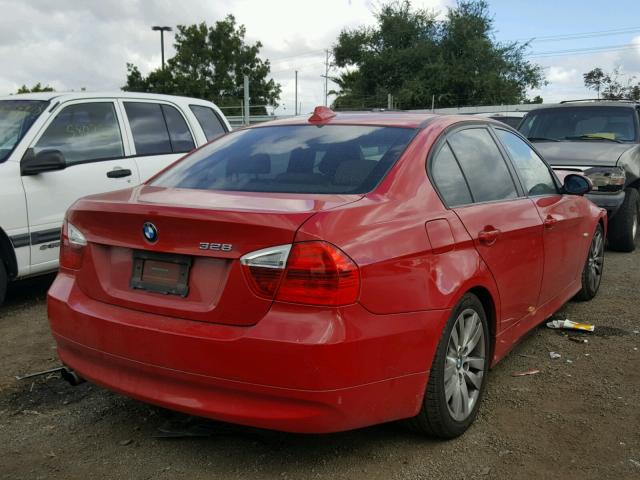 WBAVA33557KX77801 - 2007 BMW 328 I RED photo 4