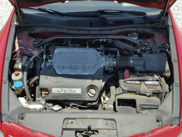 1HGCS2B84CA004798 - 2012 HONDA ACCORD EXL RED photo 7