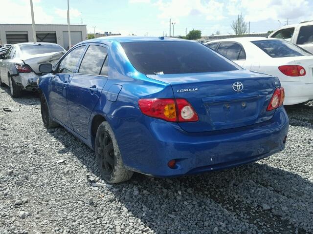 1NXBU4EE8AZ229539 - 2010 TOYOTA COROLLA BA BLUE photo 3