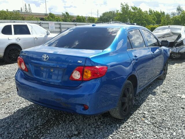 1NXBU4EE8AZ229539 - 2010 TOYOTA COROLLA BA BLUE photo 4