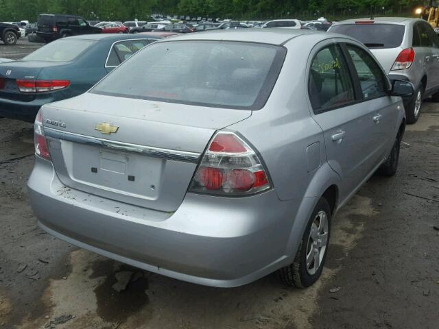 KL1TD56698B115245 - 2008 CHEVROLET AVEO BASE Արծաթագույն լուսանկար 4