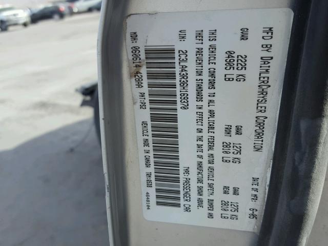 2C3LA43R36H169370 - 2006 CHRYSLER 300 SILVER photo 10
