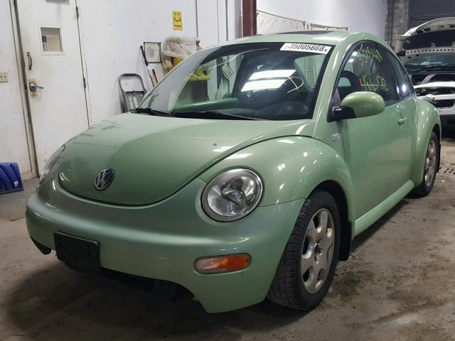 3VWCK21C32M418402 - 2002 VOLKSWAGEN NEW BEETLE მწვანე ფოტო 2