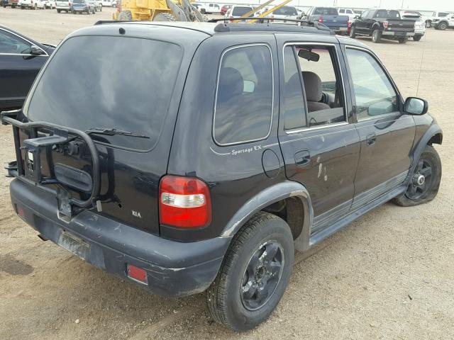 KNDJB723815701744 - 2001 KIA SPORTAGE BLACK photo 4