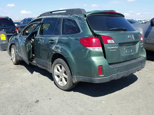 4S4BRBCC4D3252124 - 2013 SUBARU OUTBACK 2. GREEN photo 3