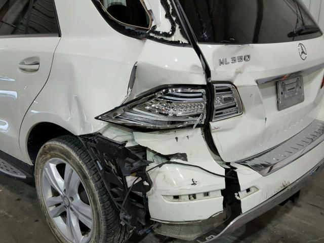 4JGDA5HB5DA235586 - 2013 MERCEDES-BENZ ML 350 4MA WHITE photo 9