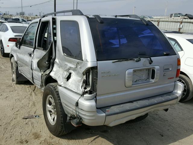 4S2DM58W3Y4341428 - 2000 ISUZU RODEO S SILVER photo 3