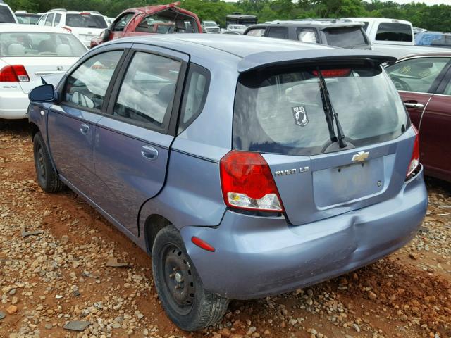 KL1TD66696B637473 - 2006 CHEVROLET AVEO BASE Көк фото 3
