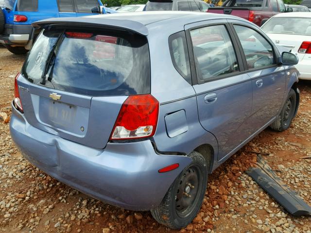 KL1TD66696B637473 - 2006 CHEVROLET AVEO BASE Көк фото 4