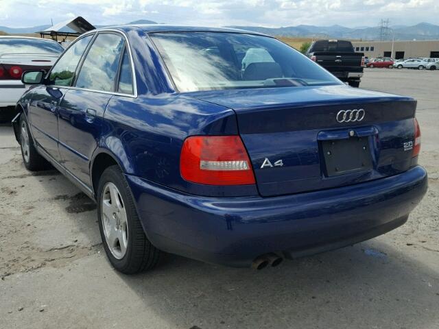 WAUDH68DX1A026103 - 2001 AUDI A4 2.8 QUA BLUE photo 3