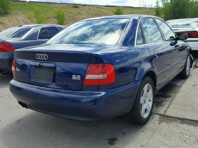 WAUDH68DX1A026103 - 2001 AUDI A4 2.8 QUA BLUE photo 4