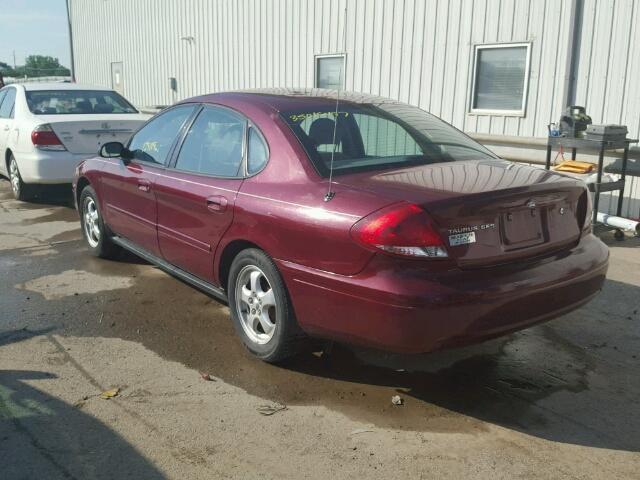 1FAFP55254G147043 - 2004 FORD TAURUS SES MAROON photo 3