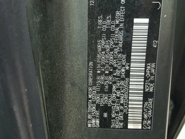 JTLKT324850205966 - 2005 TOYOTA SCION XB GREEN photo 10