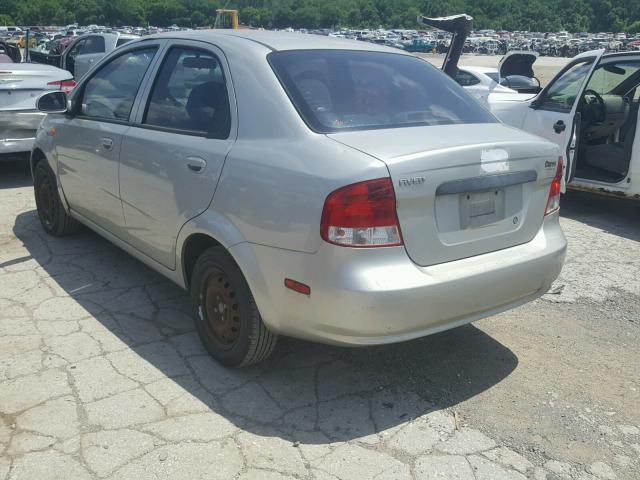 KL1TD52604B145024 - 2004 CHEVROLET AVEO SILVER photo 3