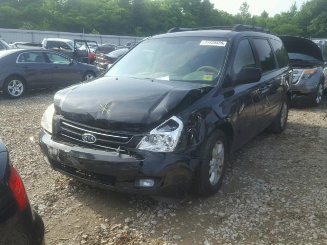 KNDMB233566049844 - 2006 KIA SEDONA EX BLACK photo 2