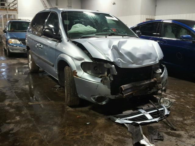 1D4GP45R75B305857 - 2005 DODGE CARAVAN SX BLUE photo 1