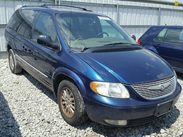 2C8GT64L21R156012 - 2001 CHRYSLER TOWN & COU BLUE photo 1