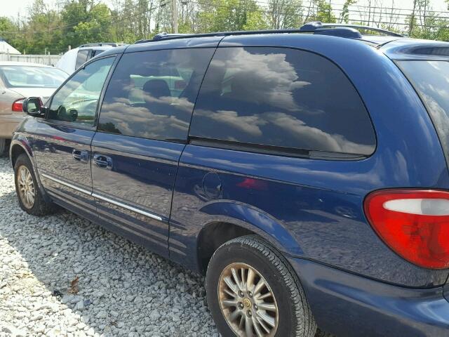 2C8GT64L21R156012 - 2001 CHRYSLER TOWN & COU BLUE photo 3