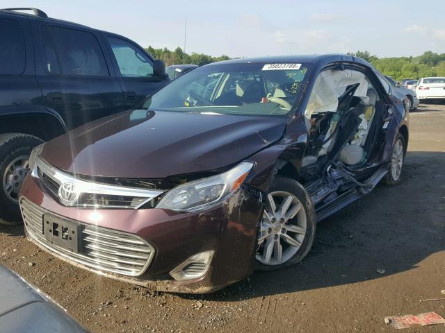 4T1BK1EB6EU129665 - 2014 TOYOTA AVALON BAS BURGUNDY photo 2