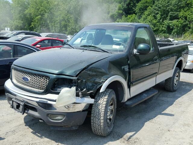 2FTPF18L52CA50485 - 2002 FORD F150 GREEN photo 2