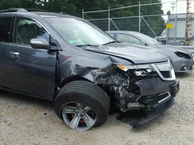 2HNYD2H64AH510063 - 2010 ACURA MDX TECH GRAY photo 9