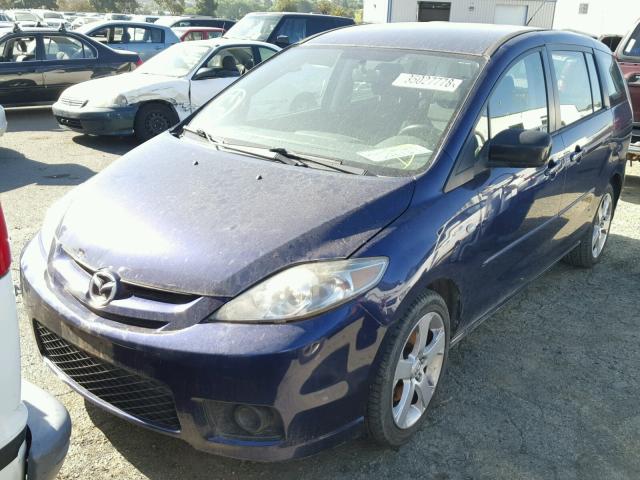 JM1CR293970136195 - 2007 MAZDA 5 BLUE photo 2