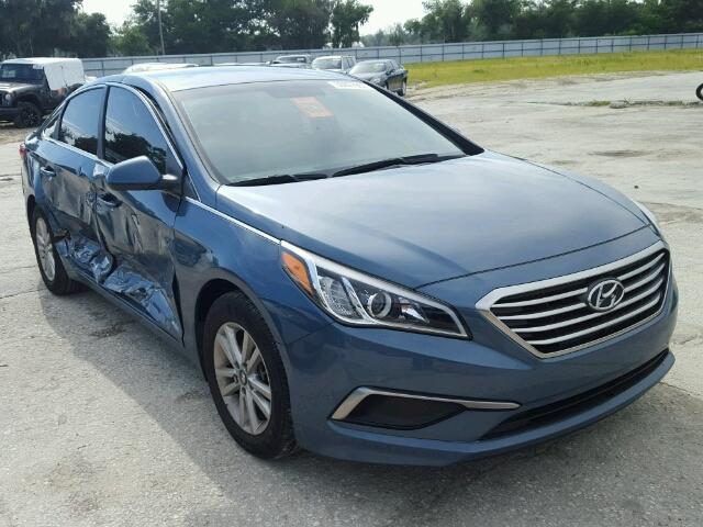 5NPE24AF1GH397144 - 2016 HYUNDAI SONATA SE BLUE photo 1