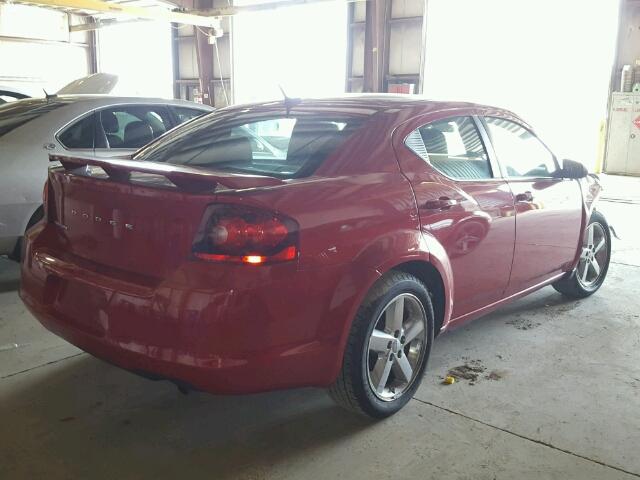 1C3CDZAB6EN152143 - 2014 DODGE AVENGER SE RED photo 4