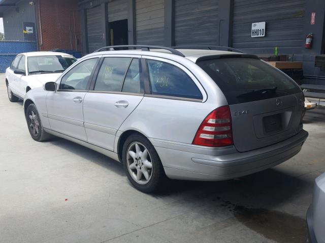 WDBRH61J64F509442 - 2004 MERCEDES-BENZ C 240 SPOR SILVER photo 3