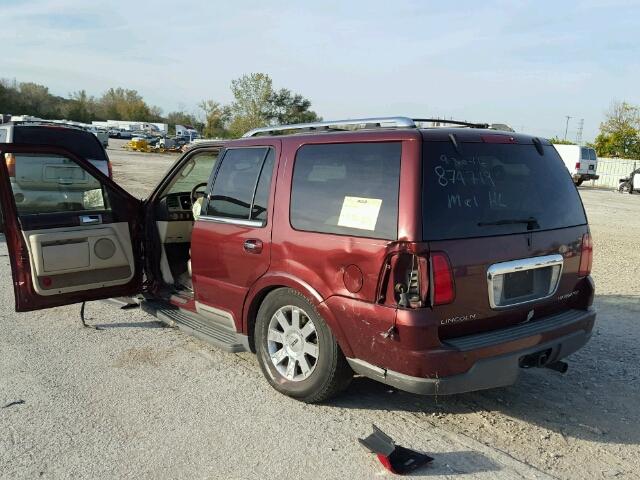 5LMFU27R63LJ48552 - 2003 LINCOLN NAVIGATOR BURGUNDY photo 3