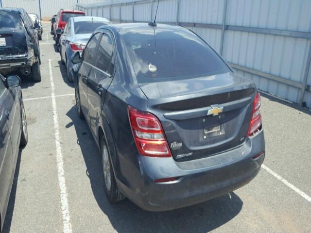 1G1JD5SH7H4126894 - 2017 CHEVROLET SONIC LT BLACK photo 3