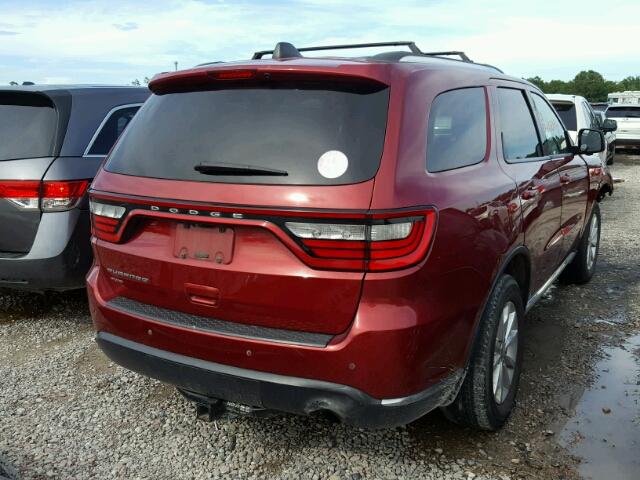 1C4RDJAG8EC552090 - 2014 DODGE DURANGO SX RED photo 4