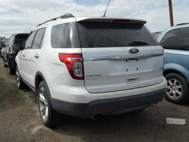 1FMHK8F86CGA57268 - 2012 FORD EXPLORER L WHITE photo 3