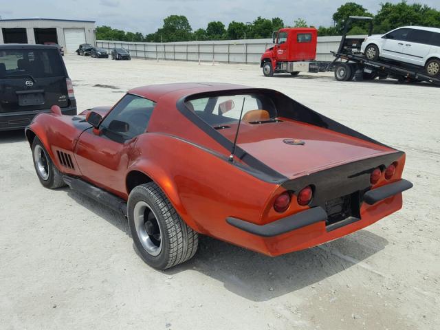 194379S706153 - 1969 CHEVROLET CORVETTE S ORANGE photo 3