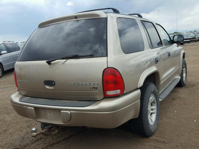 1D8HS58Z73F537173 - 2003 DODGE DURANGO SL BEIGE photo 4